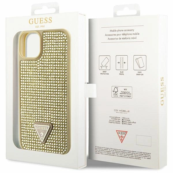 Guess GUHCP14MHDGTPD iPhone 14 Plus 6.7" gold/gold hardcase Rhinestone Triangleeng