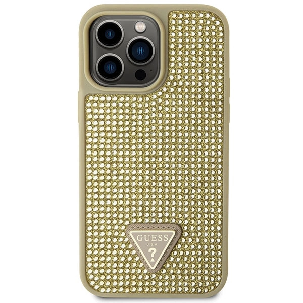 Guess GUHCP14XHDGTPD iPhone 14 Pro Max 6.7" gold/gold hardcase Rhinestone Triangleeng