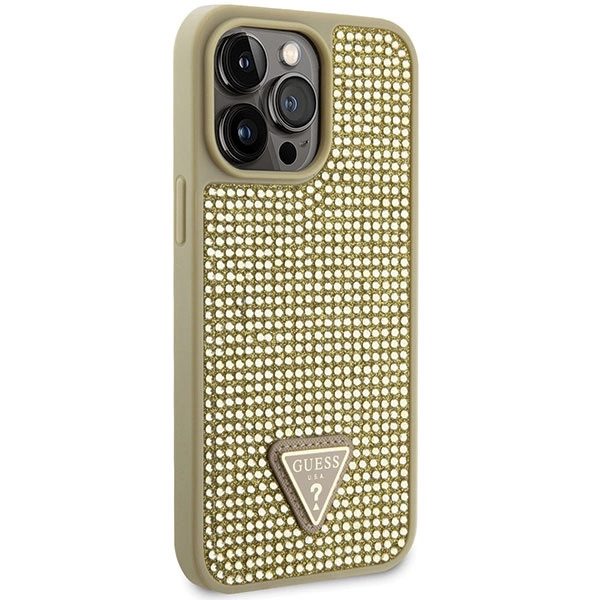 Guess GUHCP14XHDGTPD iPhone 14 Pro Max 6.7" gold/gold hardcase Rhinestone Triangleeng