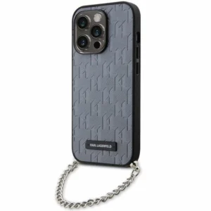 Karl Lagerfeld KLHCP14LSACKLHPG iPhone 14 Pro 6.1" silver/silver hardcase Saffiano Monogram Chaineng