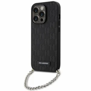 Karl Lagerfeld KLHCP14LSACKLHPK iPhone 14 Pro 6.1" black/black hardcase Saffiano Monogram Chaineng