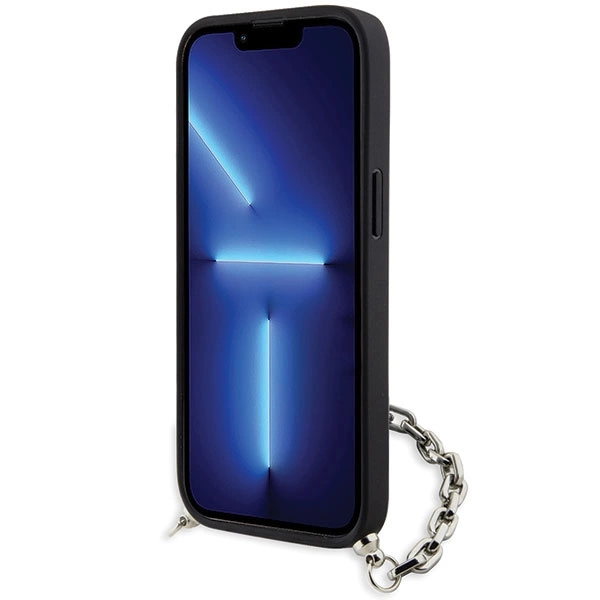 Karl Lagerfeld KLHCP14SSACKLHPG iPhone 14 6.1" silver/silver hardcase Saffiano Monogram Chaineng