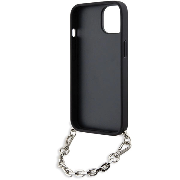 Karl Lagerfeld KLHCP14SSACKLHPG iPhone 14 6.1" silver/silver hardcase Saffiano Monogram Chaineng