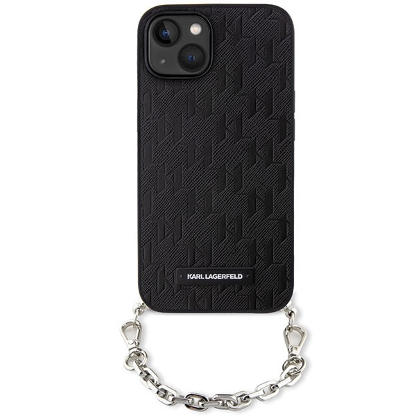 Karl Lagerfeld KLHCP14SSACKLHPK iPhone 14 6.1" black/black hardcase Saffiano Monogram Chaineng