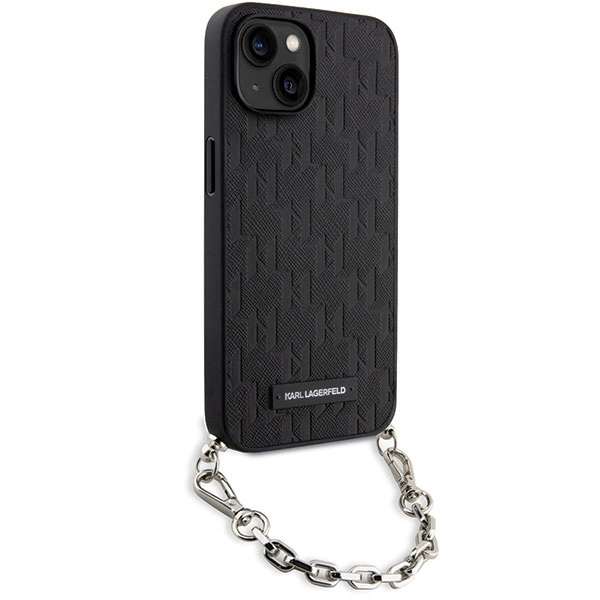Karl Lagerfeld KLHCP14SSACKLHPK iPhone 14 6.1" black/black hardcase Saffiano Monogram Chaineng