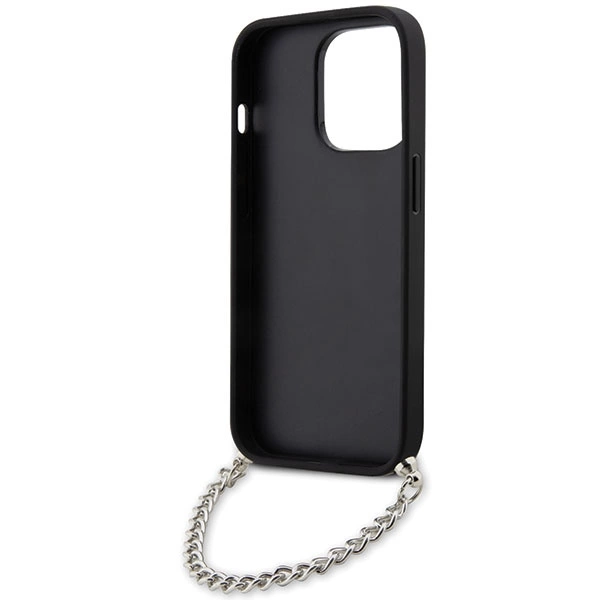 Karl Lagerfeld KLHCP14XSACKLHPG iPhone 14 Pro Max 6.7" silver/silver hardcase Saffiano Monogram Chaineng
