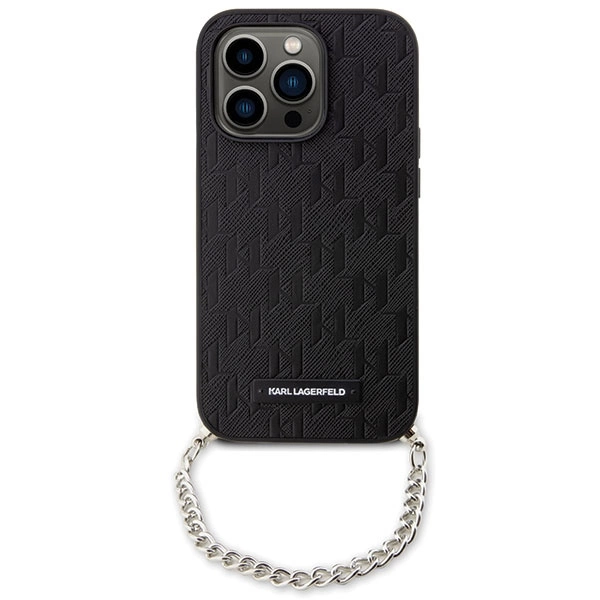 Karl Lagerfeld KLHCP14XSACKLHPK iPhone 14 Pro Max 6.7" black/black hardcase Saffiano Monogram Chaineng