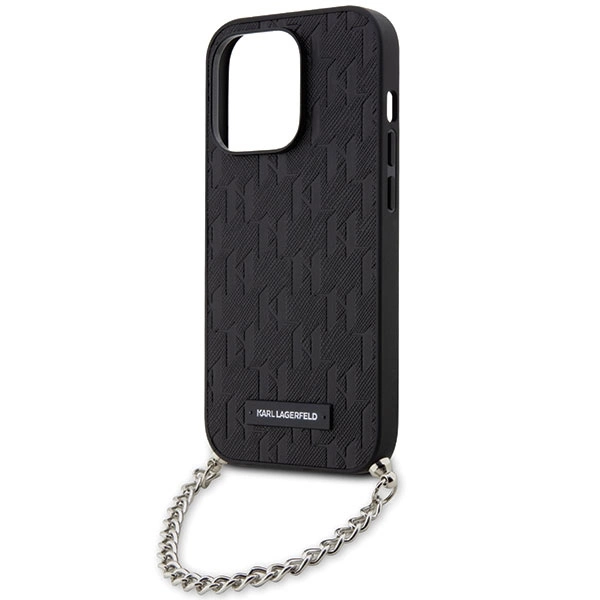 Karl Lagerfeld KLHCP14XSACKLHPK iPhone 14 Pro Max 6.7" black/black hardcase Saffiano Monogram Chaineng