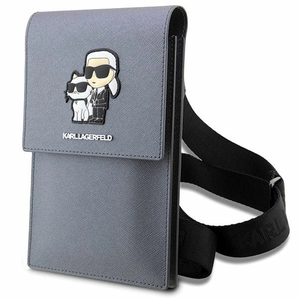 Karl Lagerfeld Handbag KLWBSAKCPMG silver/silver Saffiano Karl & Choupetteeng