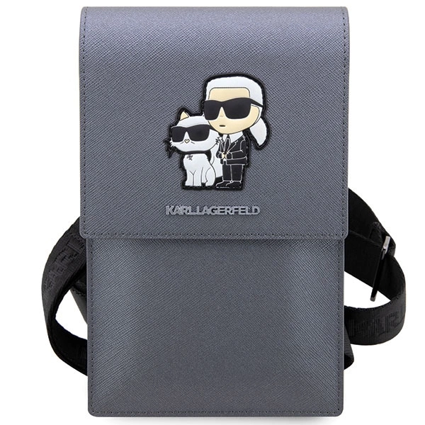 Karl Lagerfeld Handbag KLWBSAKCPMG silver/silver Saffiano Karl & Choupetteeng