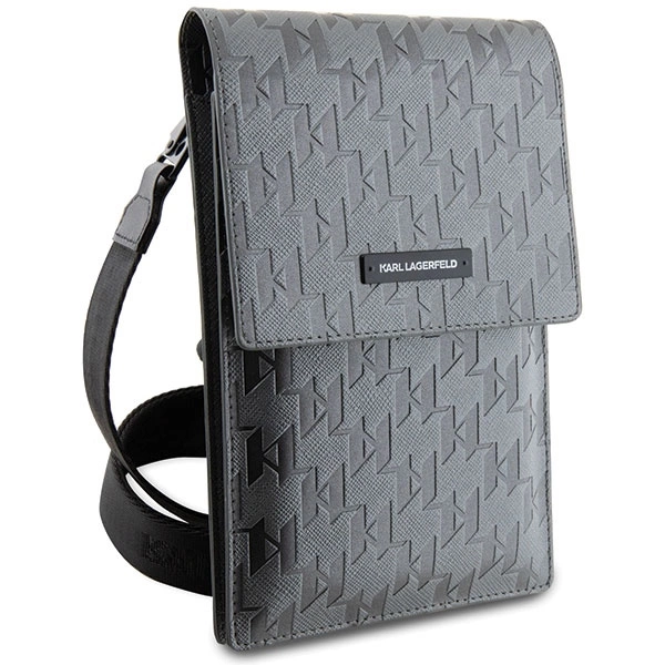Karl Lagerfeld Handbag KLWBSAMSMG silver/silver Saffiano Mongram Plaqueeng