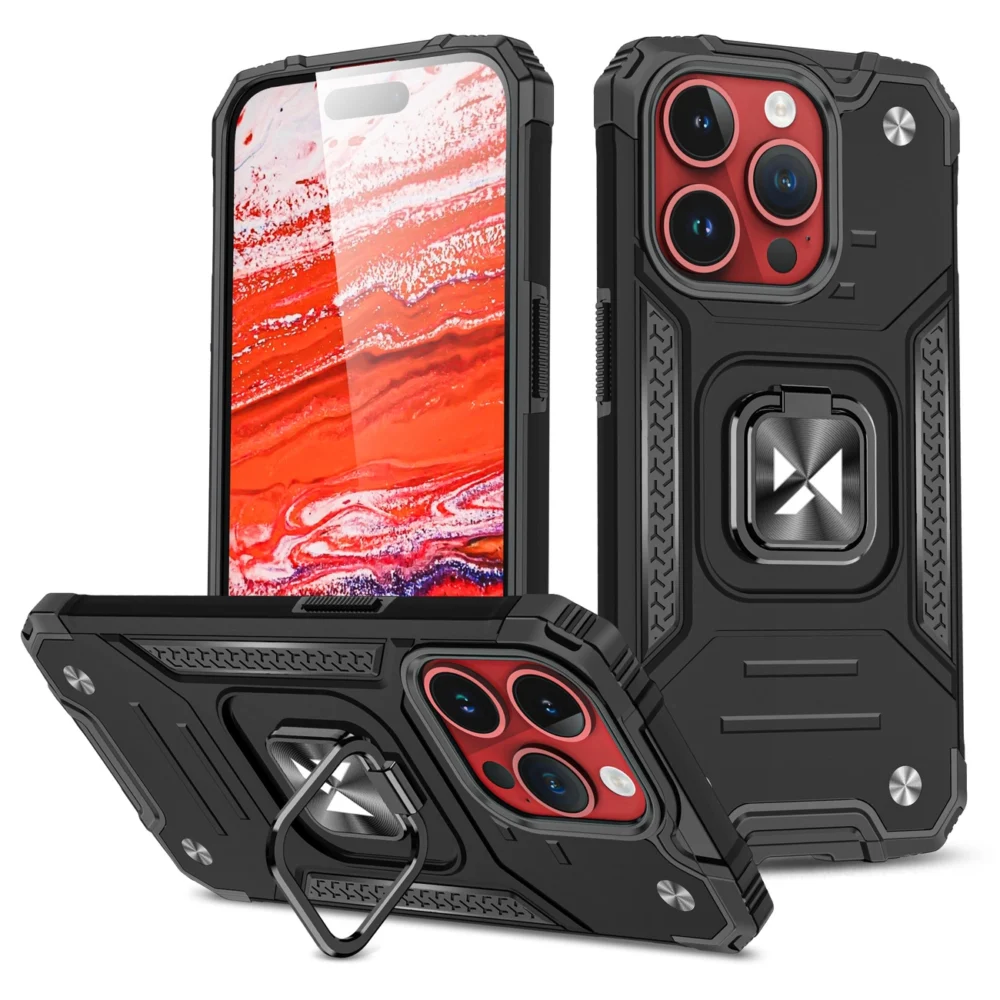 Wozinsky Ring Armor iPhone 15 Pro iPhone 15 Pro Ring Armor Case - Blackeng