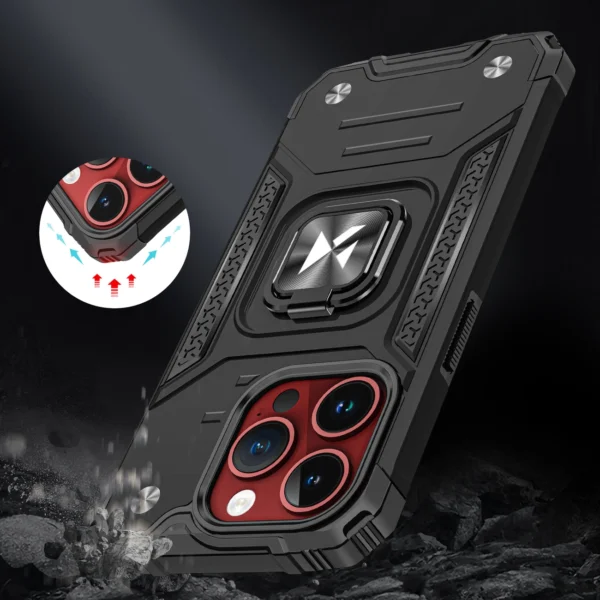 Wozinsky Ring Armor iPhone 15 Pro iPhone 15 Pro Ring Armor Case - Goldeng