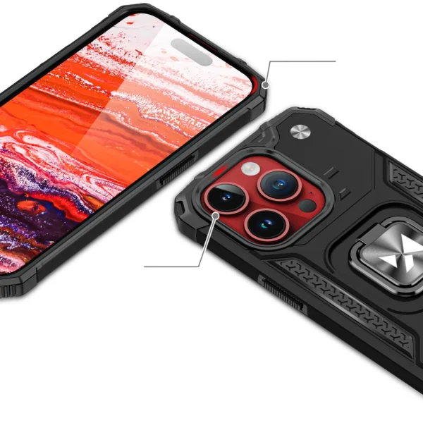 Wozinsky Ring Armor iPhone 15 Pro Max Ring Armor Case - Goldeng