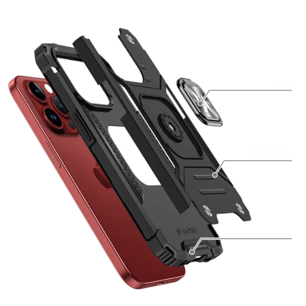 Wozinsky Ring Armor iPhone 15 Pro Max Ring Armor Case - Goldeng