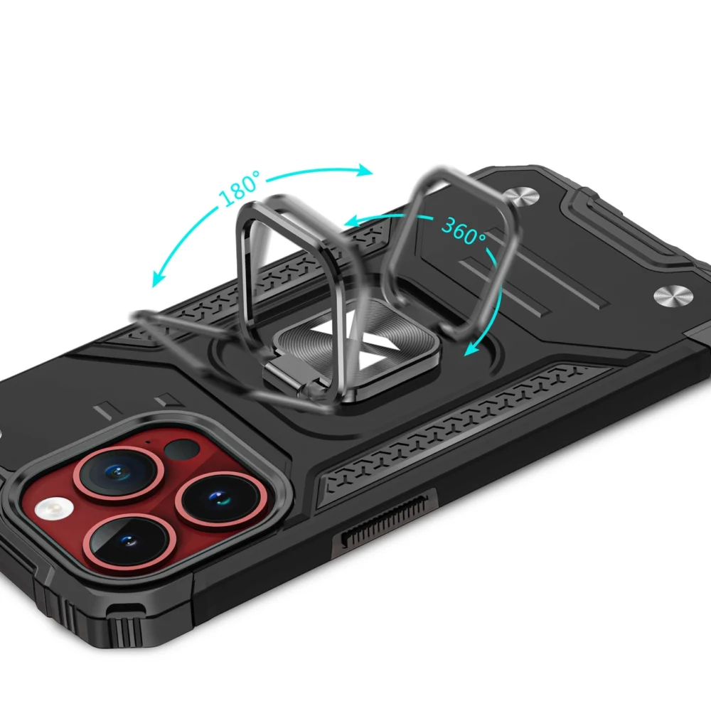 Wozinsky Ring Armor iPhone 15 Pro Max Ring Armor Case - Silvereng