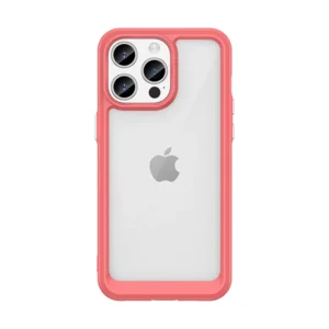 Reinforced case with a flexible frame for iPhone 15 Pro Max Outer Space - redeng