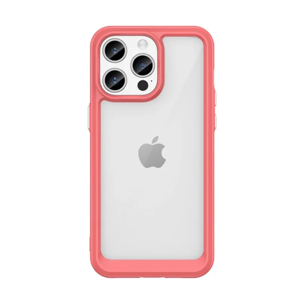 Reinforced case with a flexible frame for iPhone 15 Pro Max Outer Space - redeng