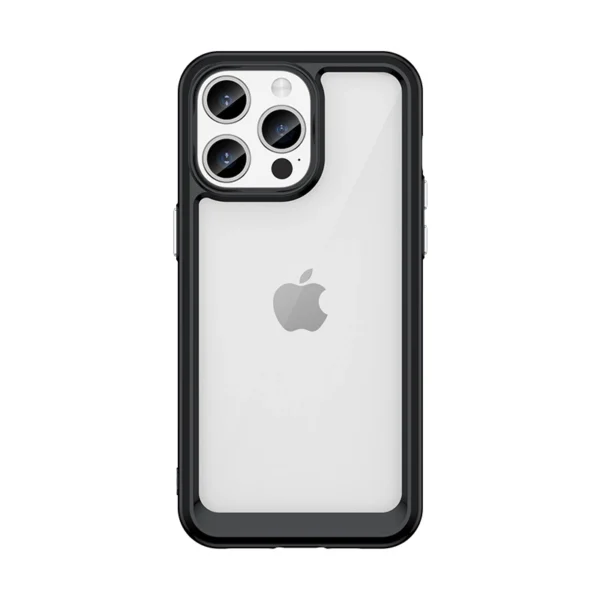 iPhone 15 Pro Max Outer Space Reinforced Case with Flexible Frame - Blackeng