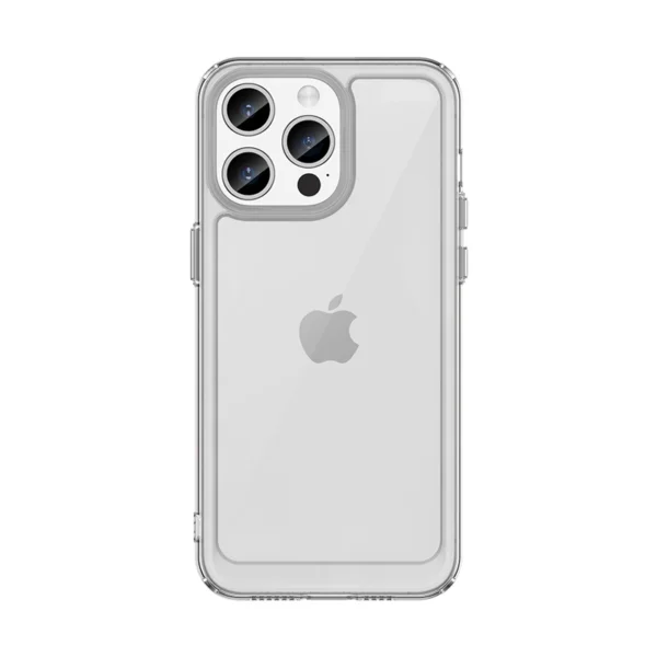 Reinforced case with flexible frame for iPhone 15 Pro Outer Space - transparenteng