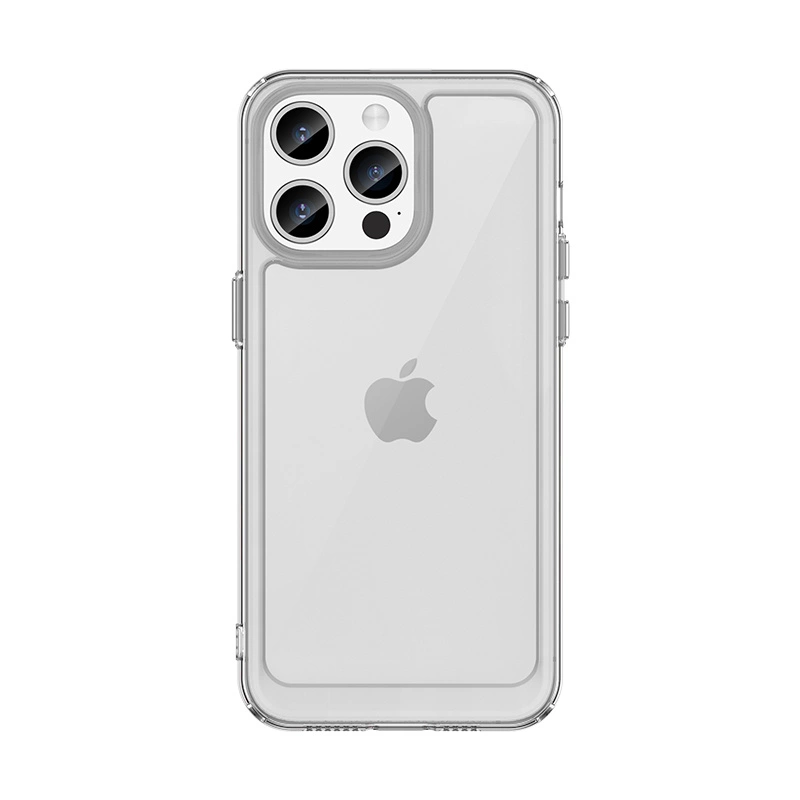 Reinforced case with flexible frame for iPhone 15 Pro Outer Space - transparenteng