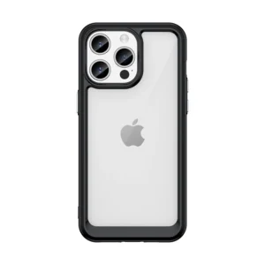 iPhone 15 Pro Outer Space reinforced case with a flexible frame - blackeng