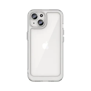 iPhone 15 Plus Outer Space reinforced case with flexible frame - transparenteng