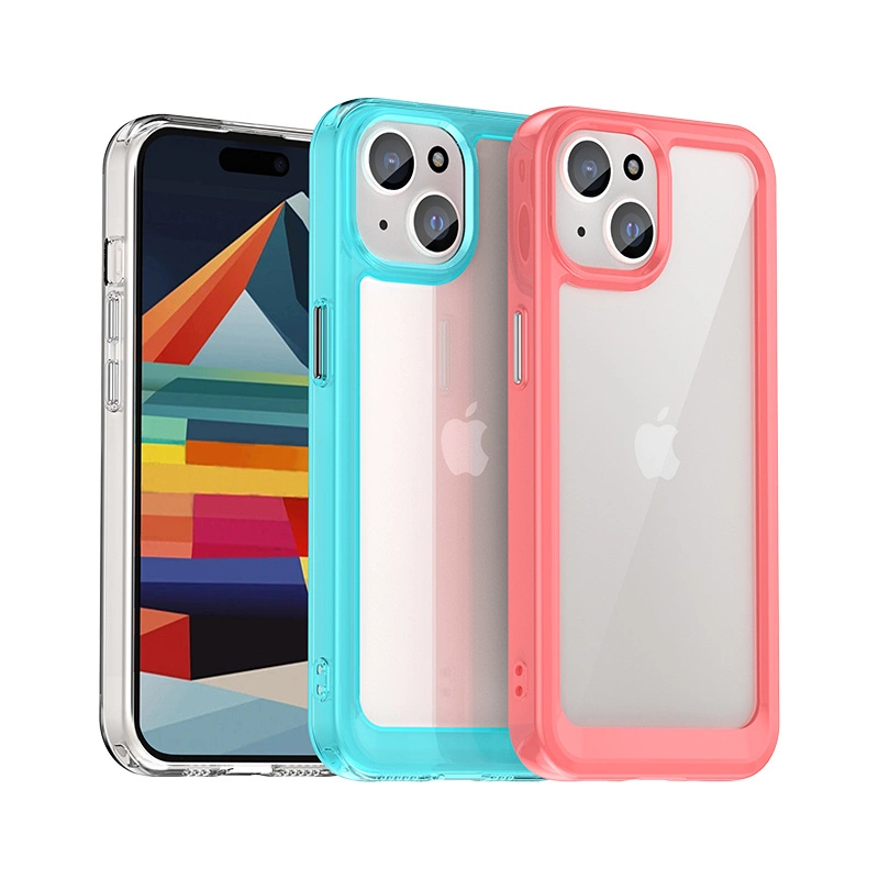 Outer Space reinforced case with flexible frame for iPhone 15 - redeng
