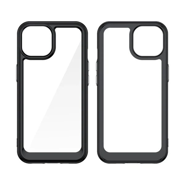 Outer Space reinforced case with flexible frame for iPhone 15 - redeng