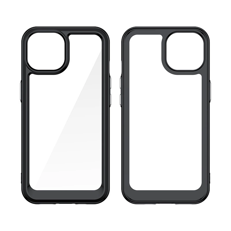 Outer Space reinforced case with flexible frame for iPhone 15 - redeng