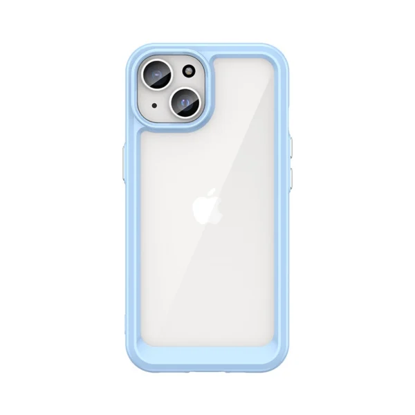 Outer Space reinforced case with flexible frame for iPhone 15 - blueeng