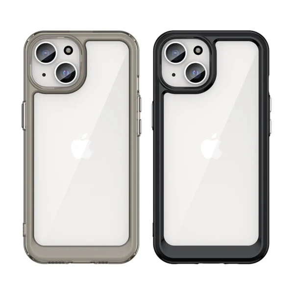 Outer Space reinforced case with flexible frame for iPhone 15 - blueeng