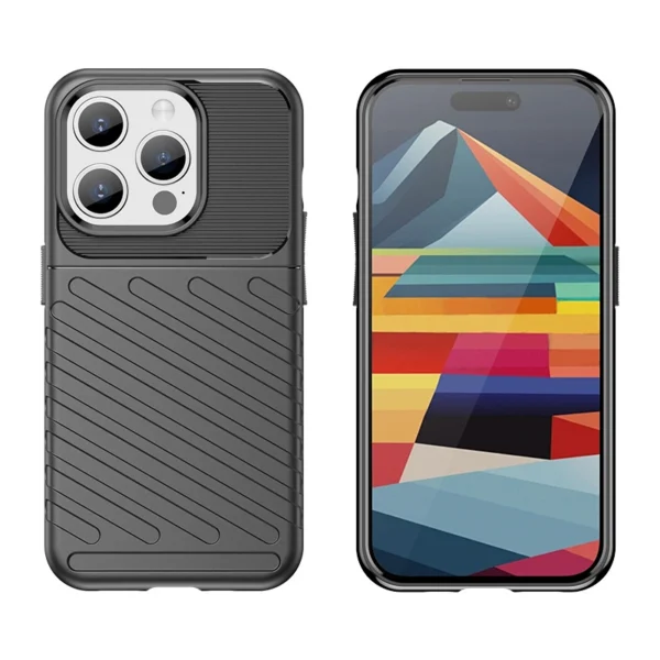 Armored iPhone 15 Pro Thunder Case - blackeng
