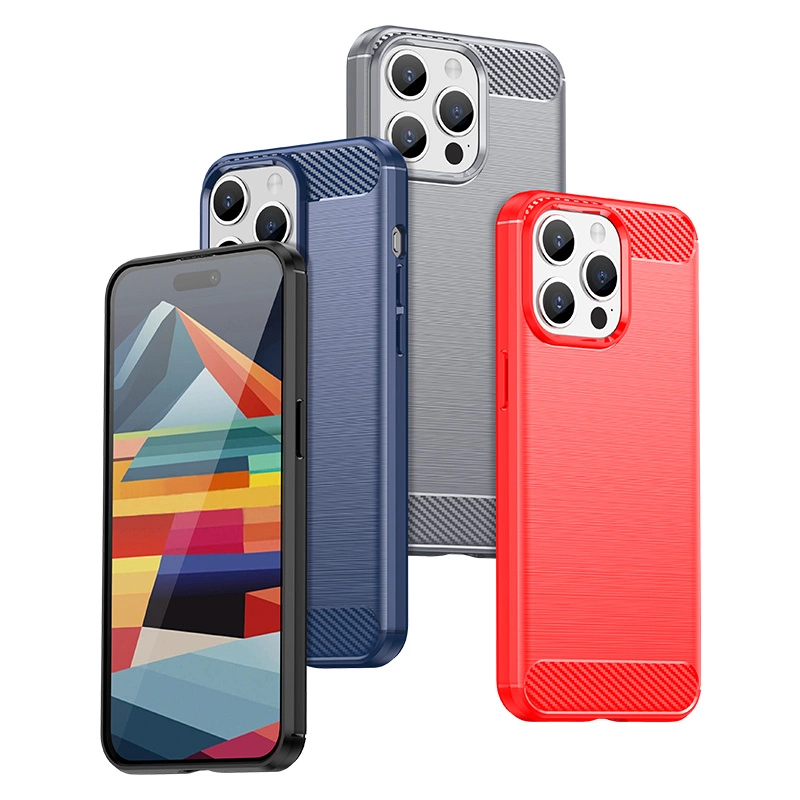 Flexible carbon pattern case for iPhone 15 Pro Max Carbon Case - blueeng