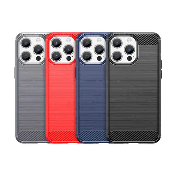 Flexible carbon pattern case for iPhone 15 Pro Max Carbon Case - blueeng