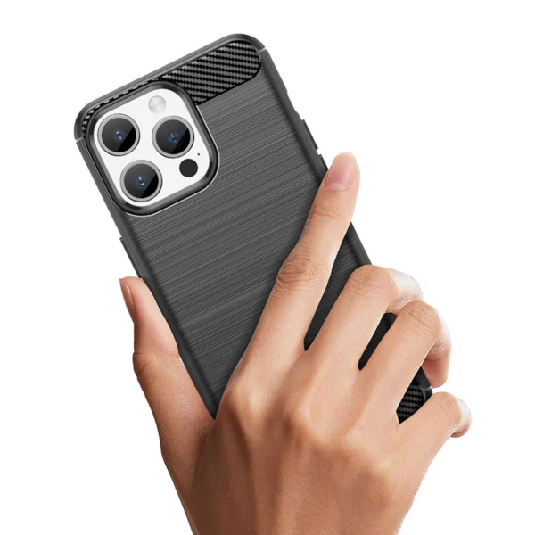 Flexible carbon pattern case for iPhone 15 Pro Max Carbon Case - blueeng