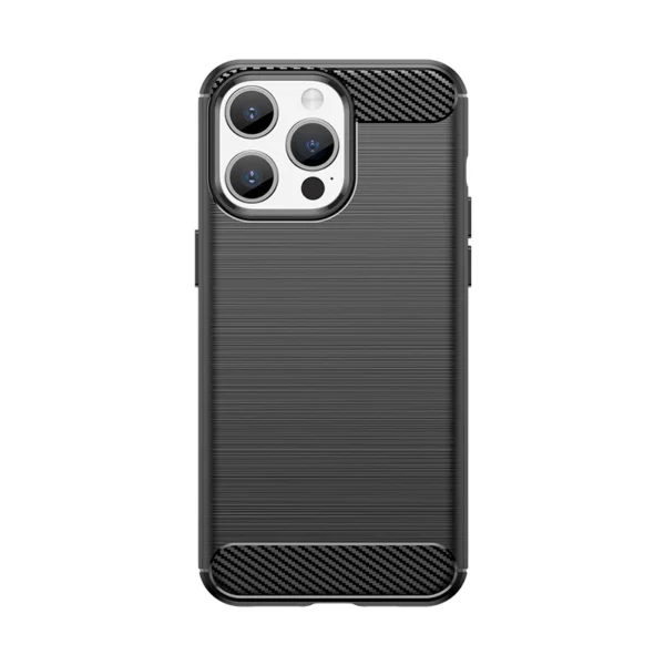 Flexible carbon pattern case for iPhone 15 Pro Max Carbon Case - blackeng