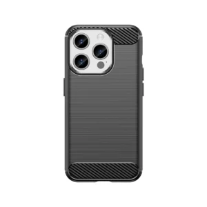 Flexible carbon pattern case for iPhone 15 Pro Carbon Case - blackeng