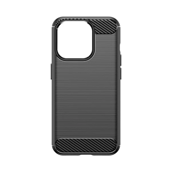 Flexible carbon pattern case for iPhone 15 Pro Carbon Case - blackeng
