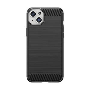 Flexible carbon pattern case for iPhone 15 Plus Carbon Case - blackeng