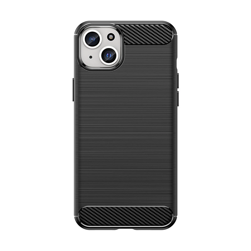 Flexible carbon pattern case for iPhone 15 Plus Carbon Case - blackeng