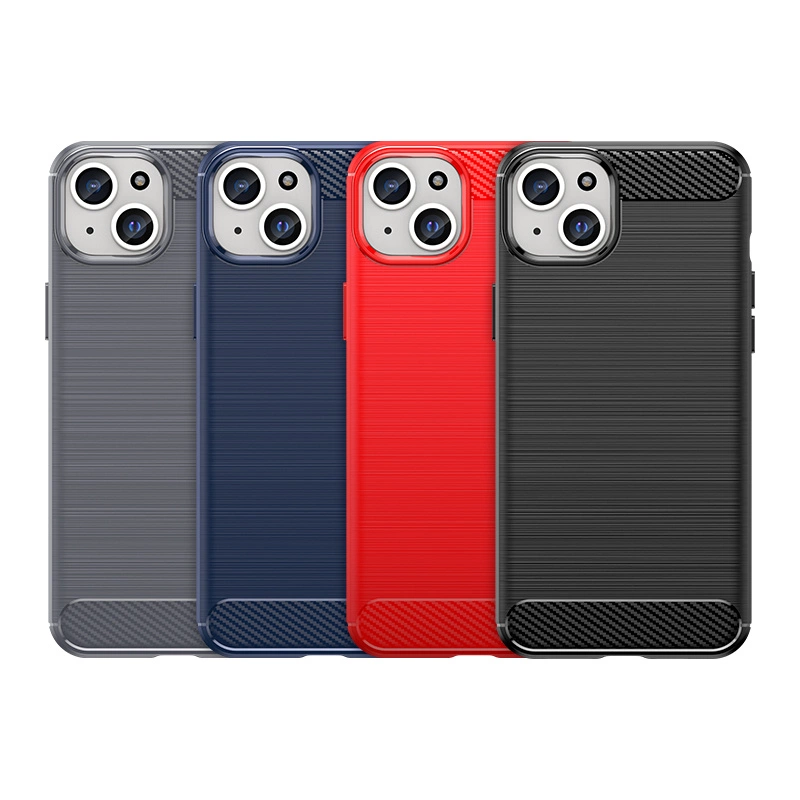 Flexible carbon pattern case for iPhone 15 Plus Carbon Case - blackeng