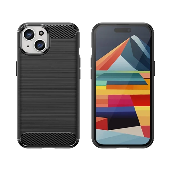 Flexible Carbon Case with a carbon pattern for iPhone 15 - blueeng