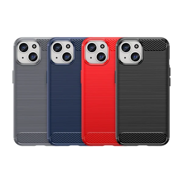Flexible Carbon Case with a carbon pattern for iPhone 15 - blueeng