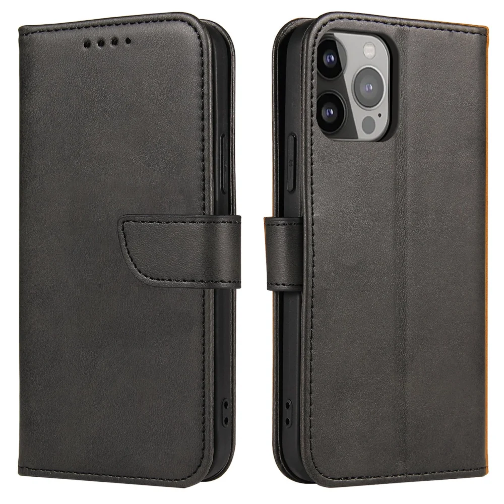 Wallet Case with Stand for iPhone 15 Pro Max Magnet Case - Blackeng
