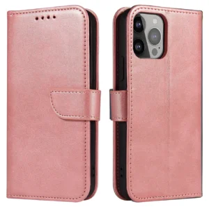 Wallet Case with Stand for iPhone 15 Pro Magnet Case - Pinkeng