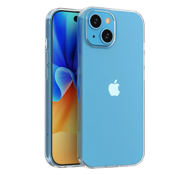 iPhone 15 case from the Ultra Clear series in transparent coloreng