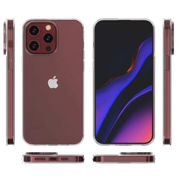 iPhone 15 Pro Max case from the Ultra Clear series in transparent coloreng