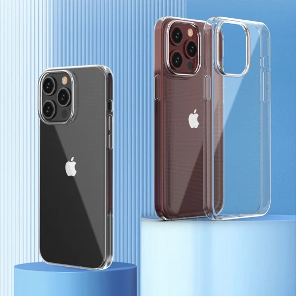 iPhone 15 Pro Max case from the Ultra Clear series in transparent coloreng