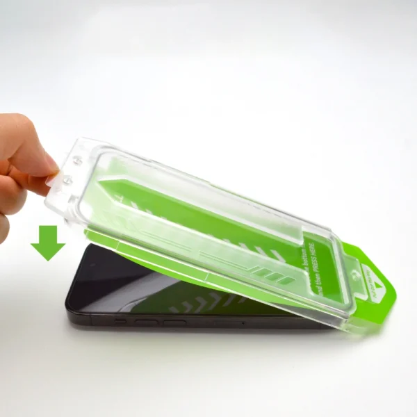 9H tempered glass with mounting frame for iPhone 14 Pro Max Wozinsky Premium Glass - blackeng
